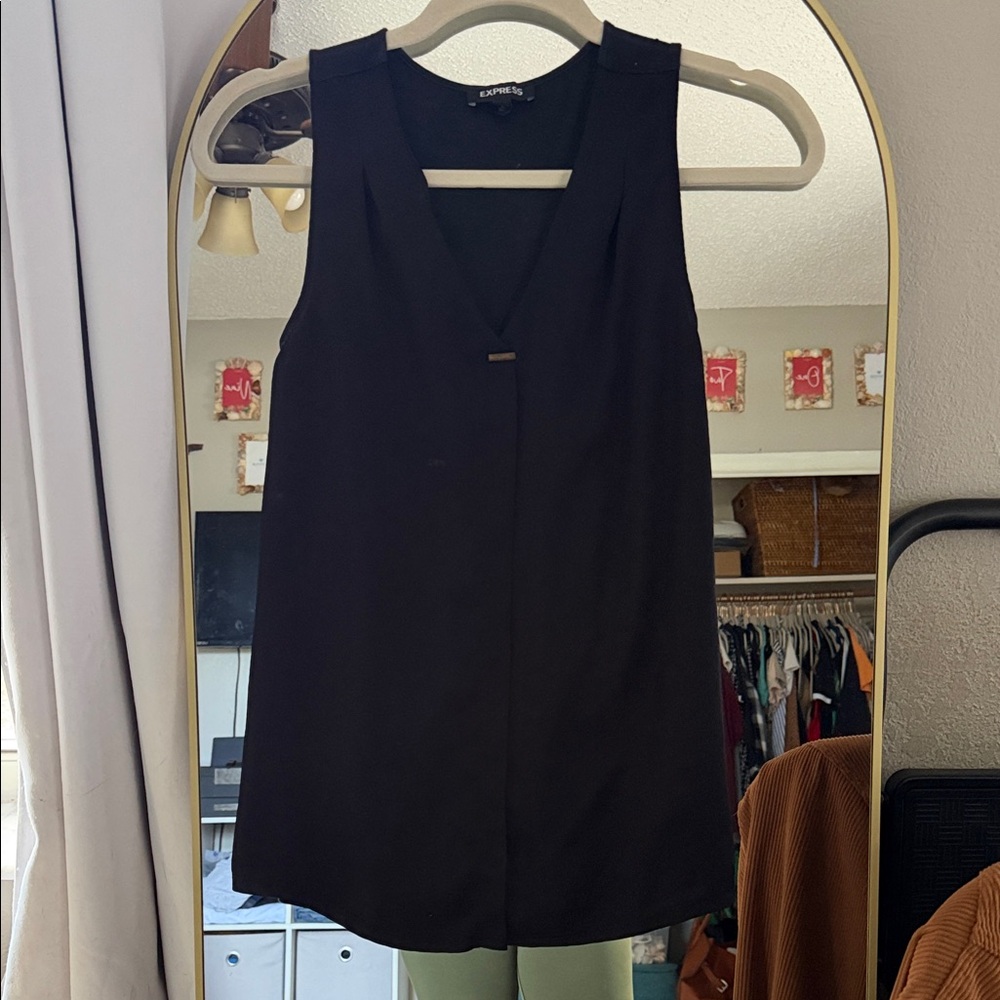 Express Black Sleeveless Blouse